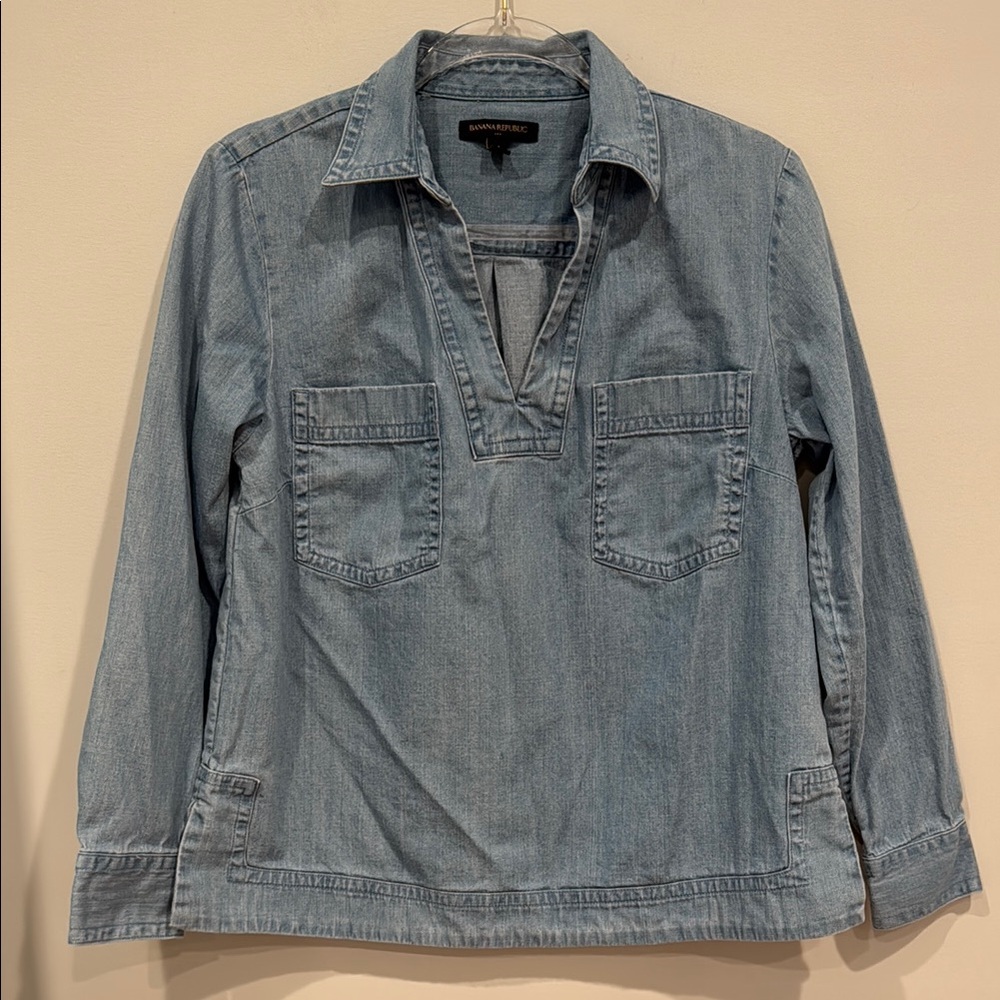 Banana Republic Blue Denim Top